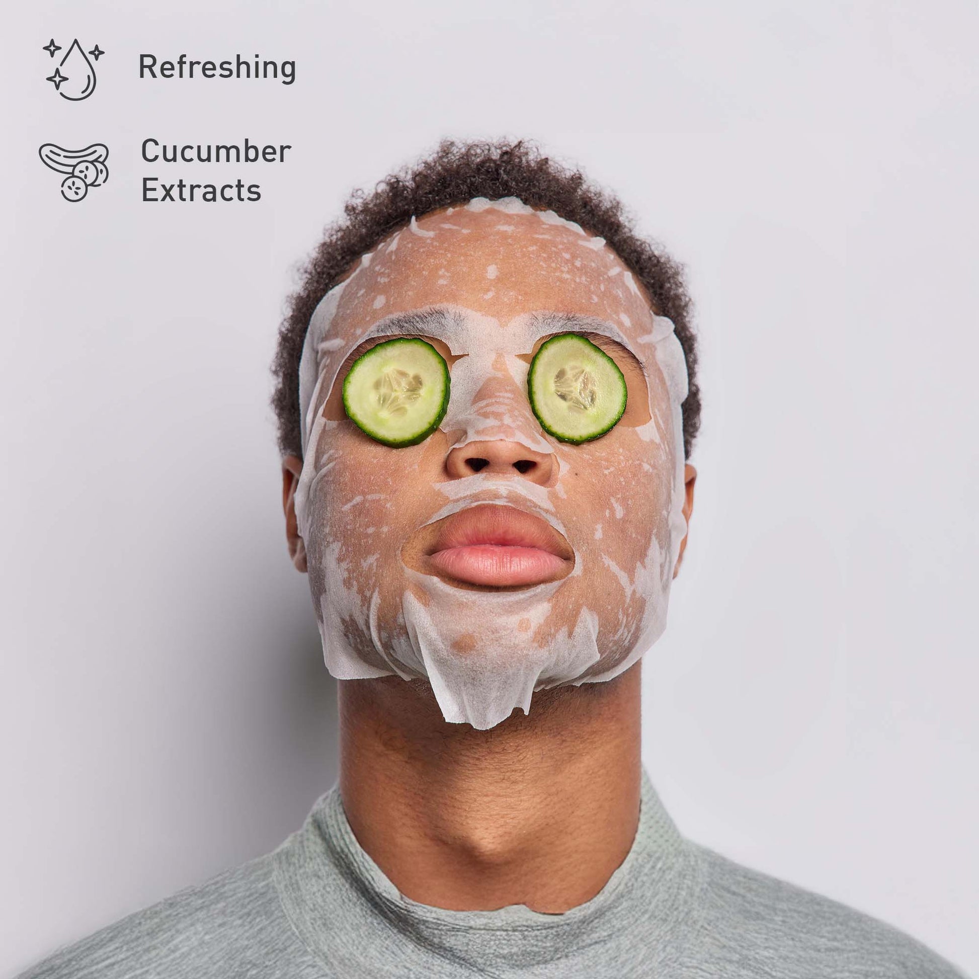 Ultimate Skincare Gift Bundle: Hydrating Cucumber Sheet Masks, Advanced Facial Cleansing Brush, Vitamin C Serum (3 fl. oz)-3